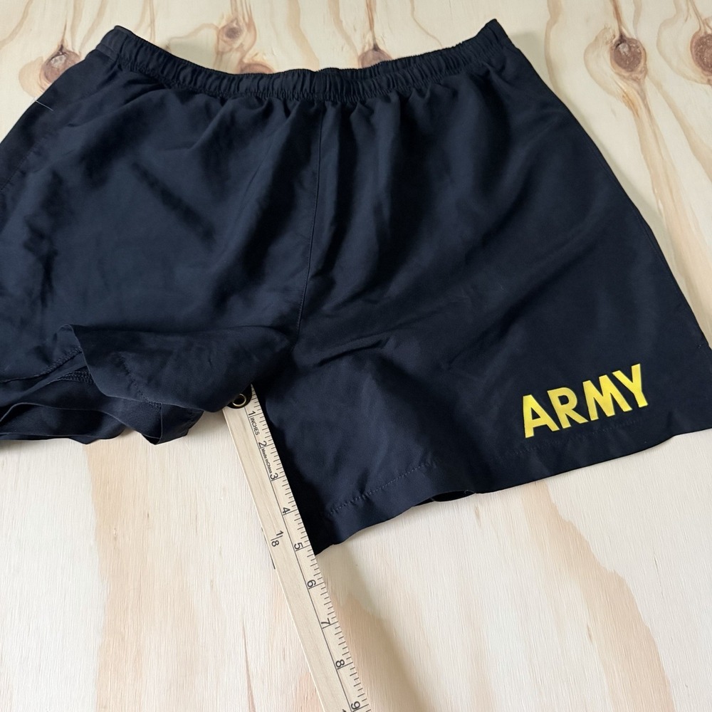 Men's APFU Army Black Physical Fitness Shorts Size Medium - Picture 3 of 7
